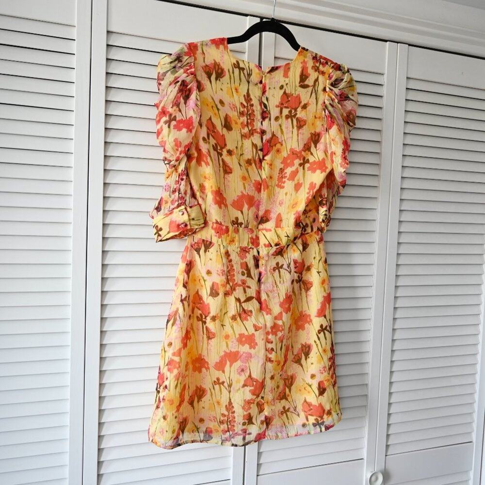 Walter Baker Size 4 NWT Floral Yellow Tulip Adriana Dress | Size 4 - Picture 6 of 11